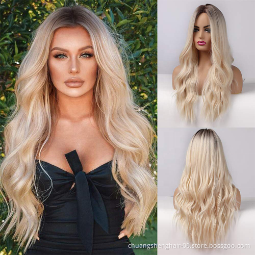 wholesale Women Long Wavy Wig with bang's straight brown headband long afro short kinky curly wigs hair wig women synthetic